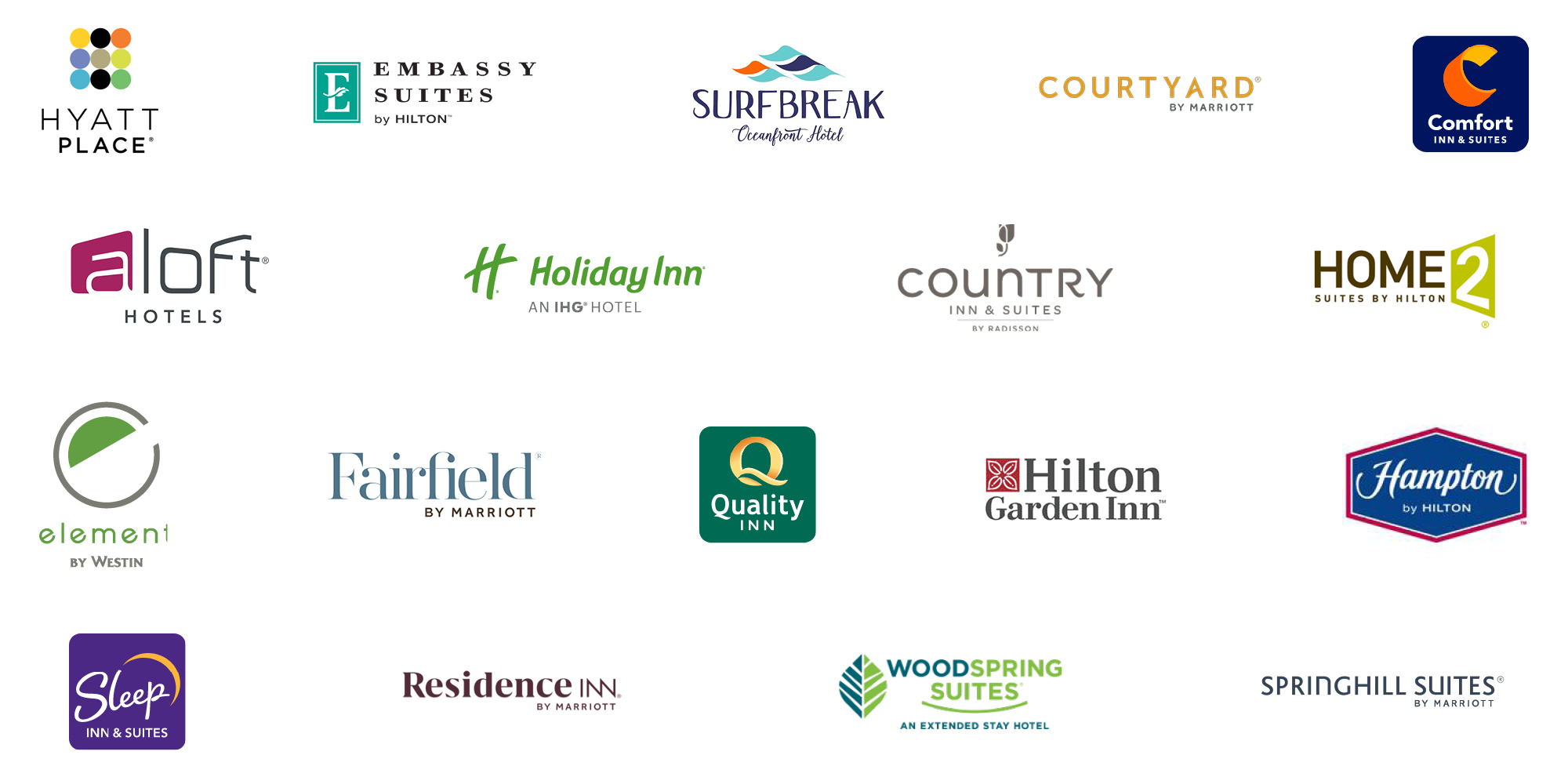 Logos of hotel customers