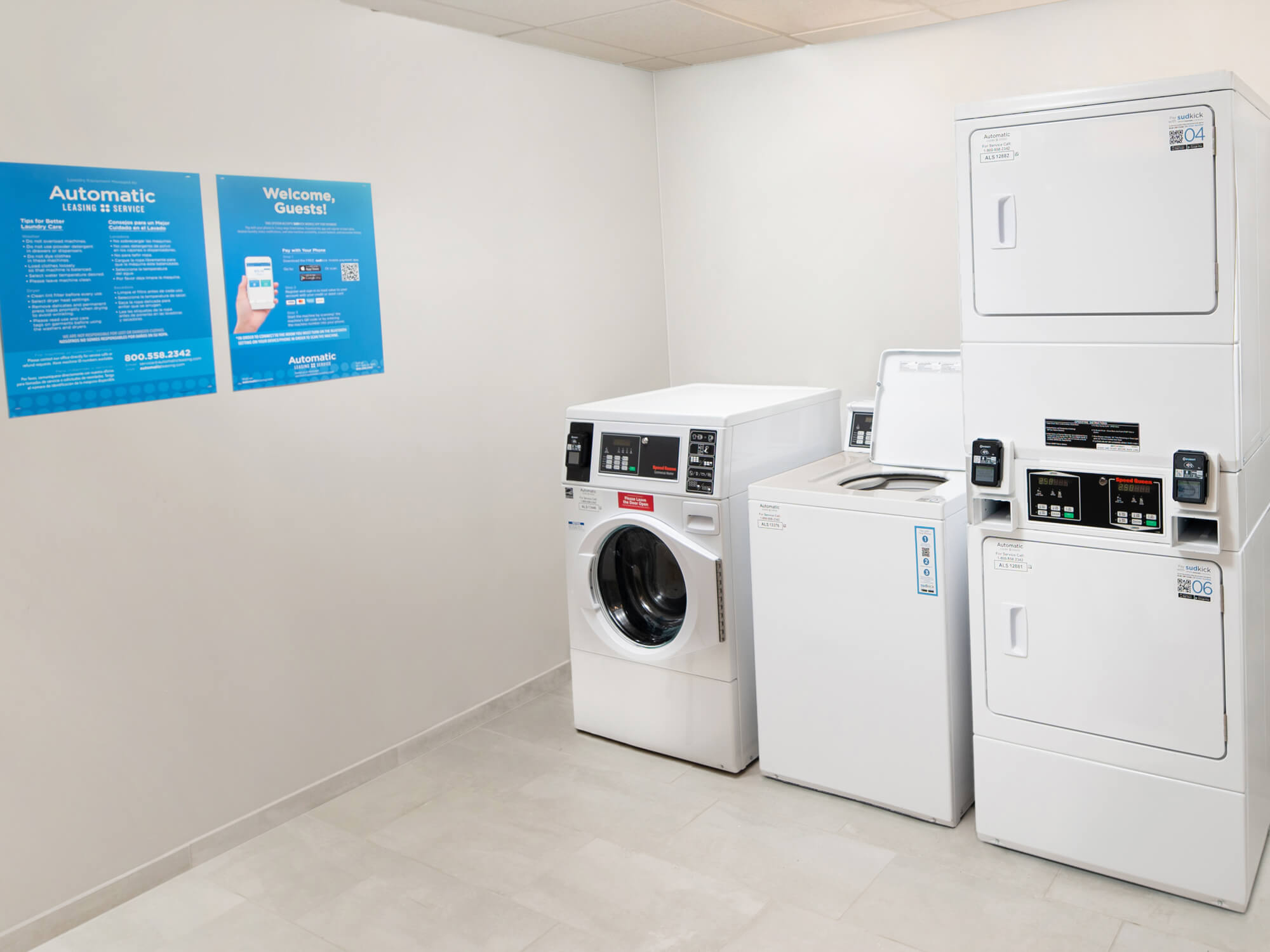 Photo of beautiful hotel laundry room.