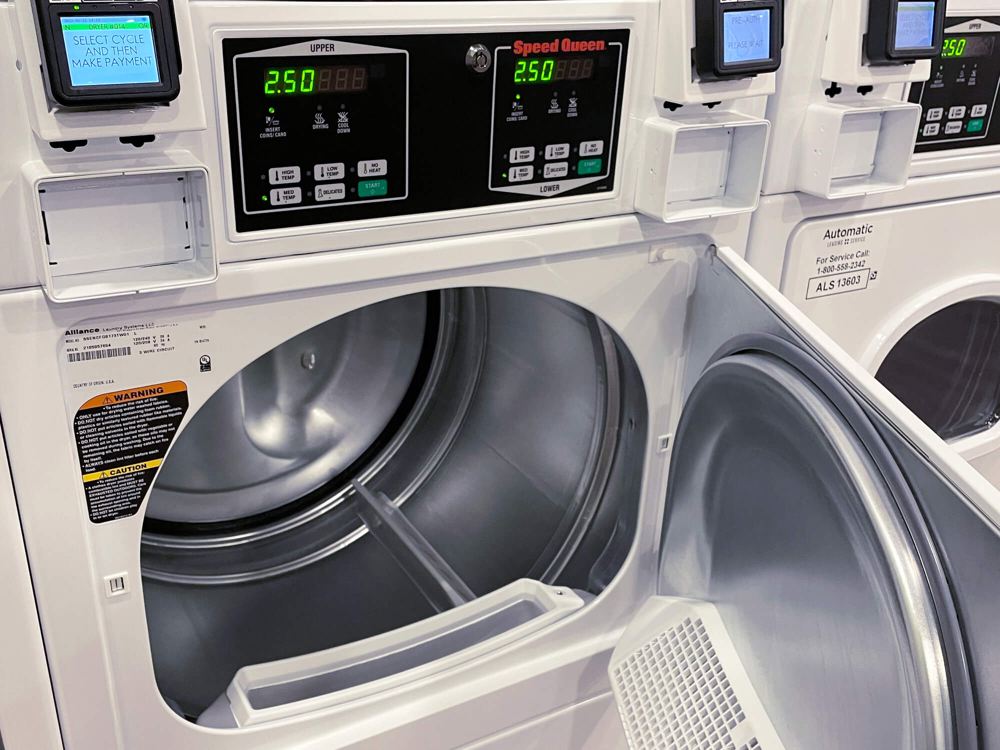 Photo of brand new laundry equipment